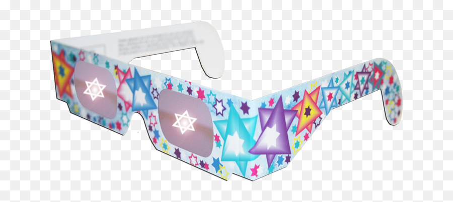 Star Of David 3d Glasses - Holiday Specs 3d Glasses Lights Hanukkah Glasses Png,3d Glasses Png