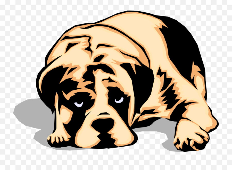 Of Sad Looking Family Pet Puppy - Sad Dog Illustration Png,Sad Dog Png