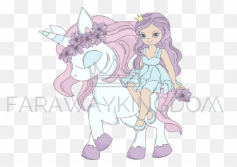Unicorn Friend Princess Party Cartoon Vector Illustration Set - Mars Closer To The Edge Png,Unicorn Vector Png