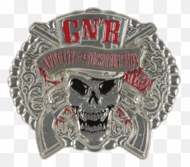 Afd Top Hat Skull Buckle - Guns And Roses Belt png