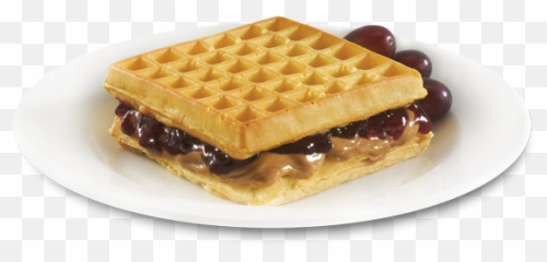 Peanut Butter And Jelly Waffles - Belgian Waffle Png,Waffles Png
