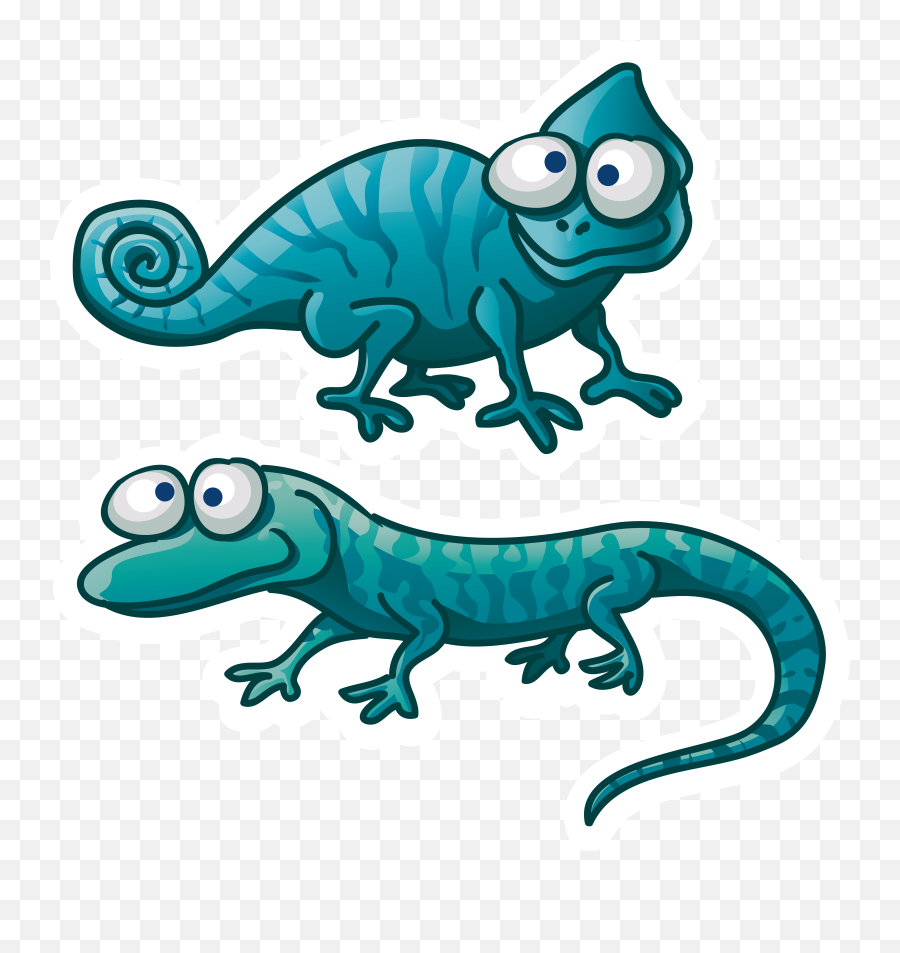Lizard Clipart Chameleon - Cartoon Lizard Transparent Png,Lizard Transparent