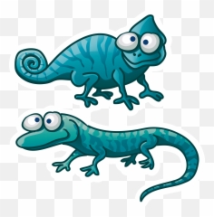 Lizard Clipart Chameleon - Cartoon Lizard Transparent Png,Lizard Transparent