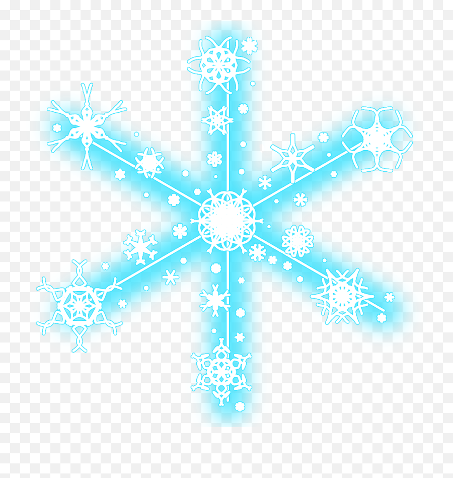 Neon Snow Snowflakes Christmas Snowflake Winter Geometr Png