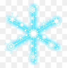 Neon Snow Snowflakes Christmas Winter Geometr Png