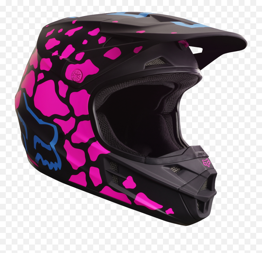 Fox Racing 2017 Mx Helmet V1 V2 V3 Motocross Off Road - Casco Fox Rosa Y Negro Png,Icon Automag Leather Overpants