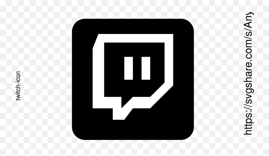 Twitch - Vertical Png,Twitch Icon Black And White