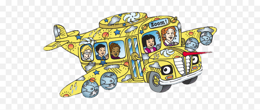 Magic School Bus With Wings Png Image Transparent