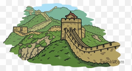 Great Wall Of China Landscape Map Icon Landmark Usa - Steep Slope png