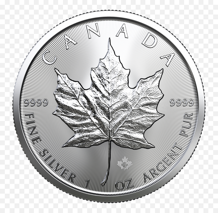 2019 1 Oz Canadian Silver Maple Leaf - Canada Maple Leaf Silver Coin Png,Canada Maple Leaf Png