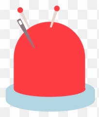 Red Pin Cushion Needls Flat Icon Transparent Png U0026 Svg Vector - Hard