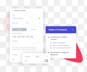 Table Of Content Widget For Elementor - TOC Vertical png