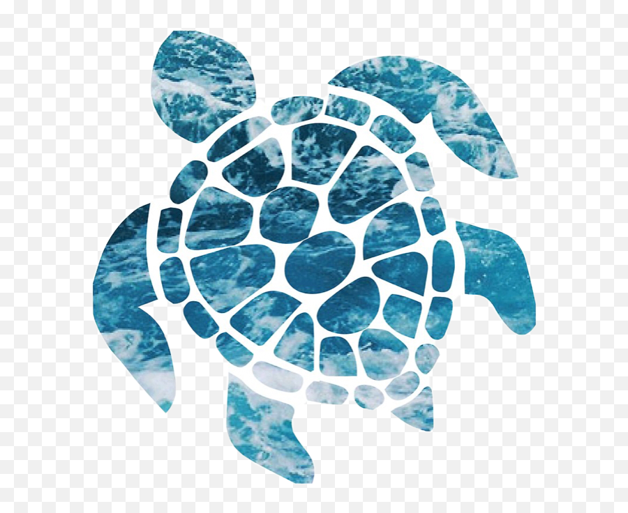 Cute Turtle Ocean Blue Pretty Sticker Niche Aesthetic - Vsco Sticker Turtle Png,Cute Turtle Png