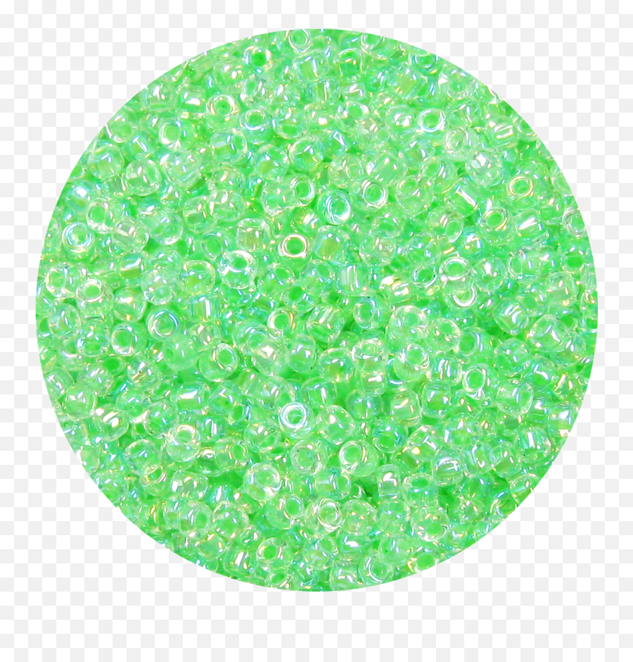 11 - 0 Transparent Iridescent Bright Light Green Japanese Seed Circle Png,Bright Light Png