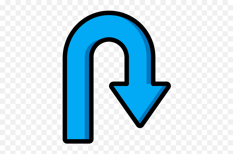 U Turn - Free Arrows Icons U Turn Arrow Blue Png,Turn Icon