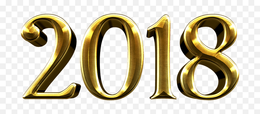 2018 - 2018 Gold Transparent Png,New Year 2018 Png