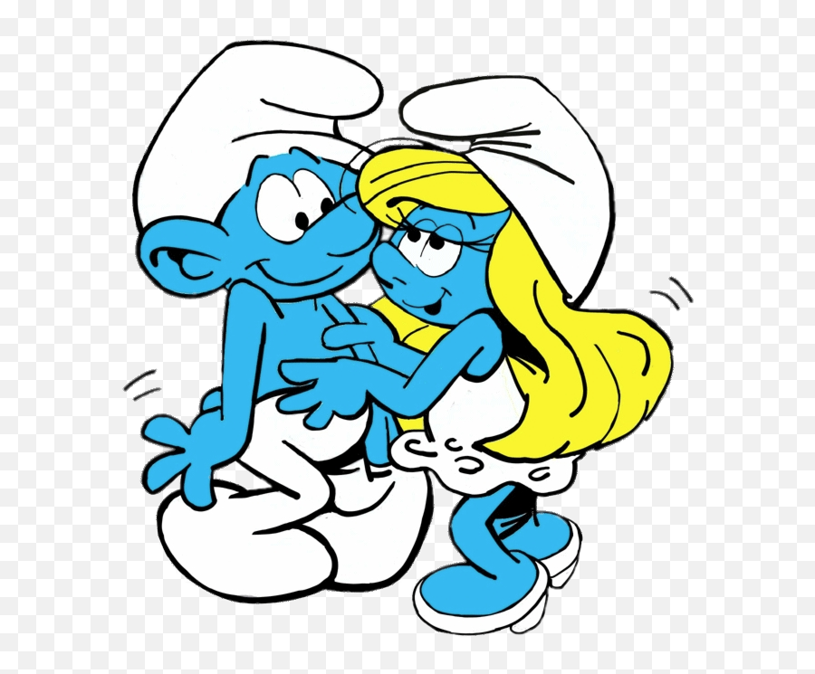 Smurfette Holds Smurf Png Image