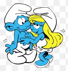 Smurfette Holds Smurf Png Image