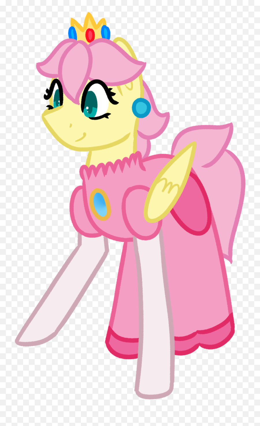 Download Hd Azure - Quill Clothes Cosplay Costume Dress Fluttershy As Princess Peach Png,Fluttershy Png