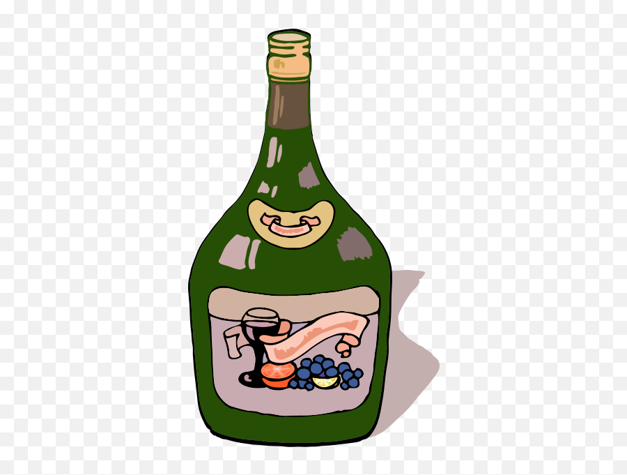 Grape Wine Bottle Vector Image Free Svg - Gambar Animasi Botol Miras Png,Wine Bottle Transparent Background