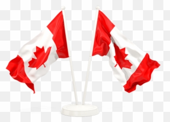 Two Waving Flags - Canadian Png