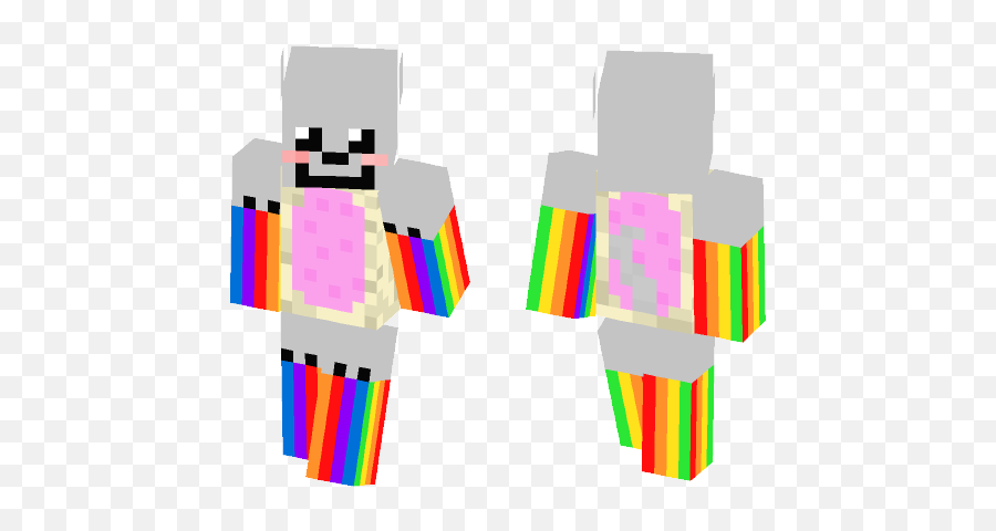 Download Nyan Cat Minecraft Skin For Free Superminecraftskins - Graphic Design Png,Nyan Cat Transparent