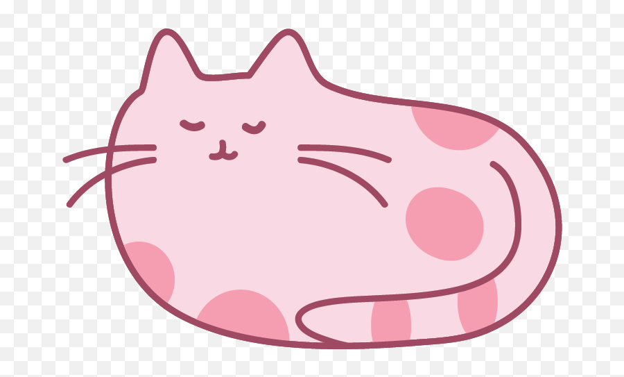 Pink Cat Tail - Pink Cat Cartoon Png,Cartoon Cat Png