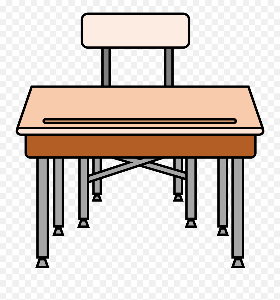 Student Desk Chair Clipart - Desk Clipart Png,School Desk Png