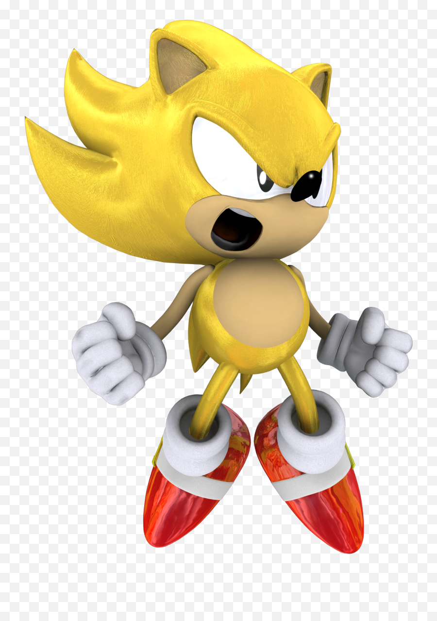 Super Sonic Hedgehog - Super Sonic Classic 3d Png,Super Sonic Png