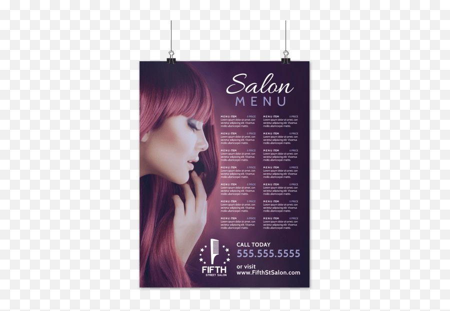 Hair Salon Menu Poster Template Mycreativeshop - Beauty Salon Price List Poster Png,Hair Stylist Logo