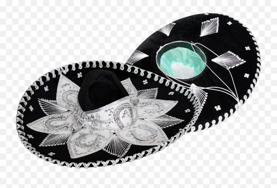 Adult Mariachi Sombrero Charro Hat - Black And White Mariachi Hat Png,Mariachi Png