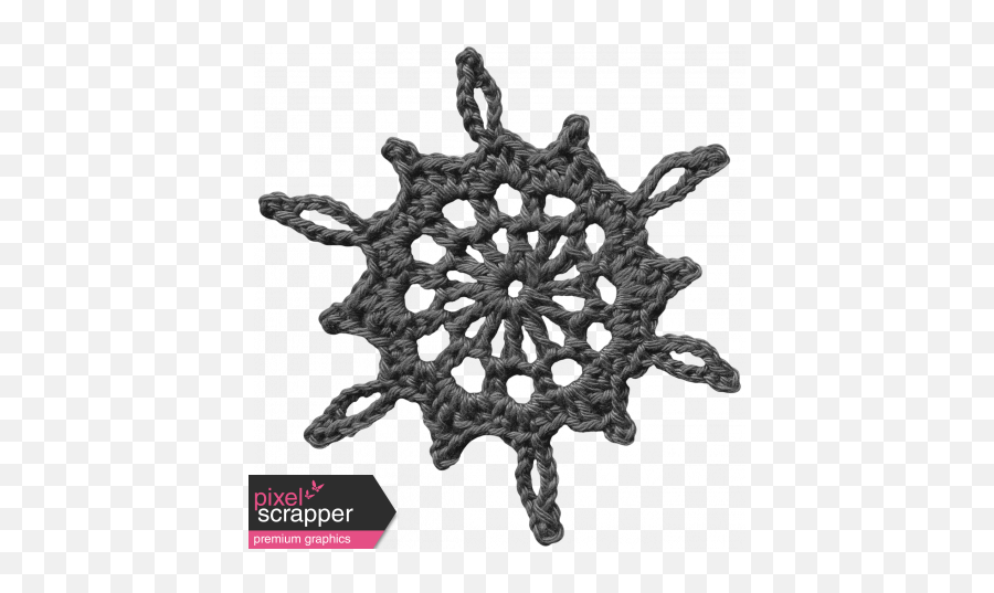 Crocheted Snowflake Template 8 Graphic By Melo Vrijhof - Crochet Png,Frozen Snowflake Png