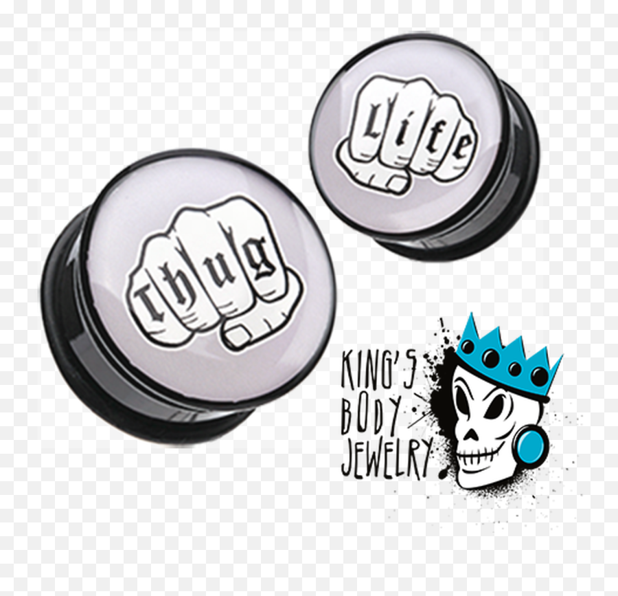 Thug Life Plugs 2 Gauge - 1 Inch Kings Body Jewelry Png,Thug Life Text Png