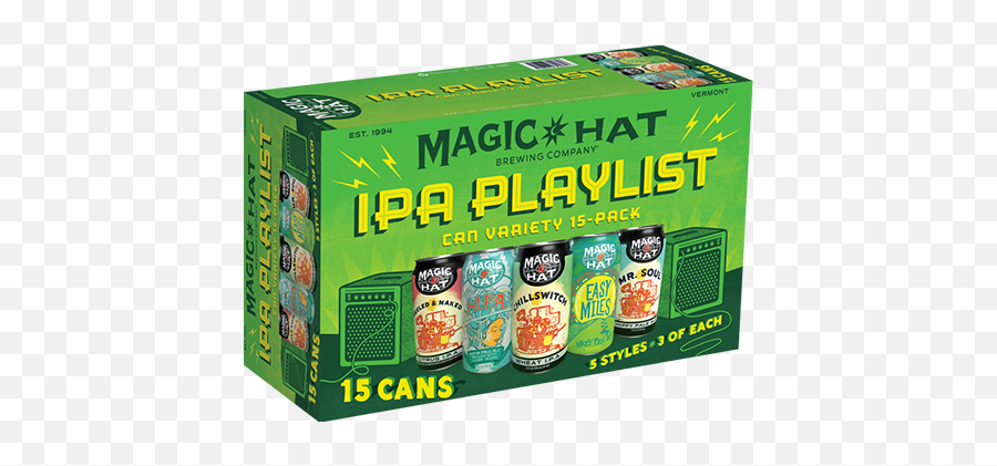 Magic Hat Ipa Playlist Variety Pak Can - Oak Beverages Inc Juicebox Png,Magic Hat Png