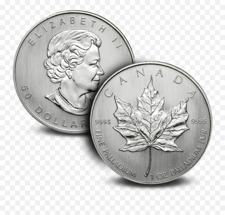 Royal Canadian Mint Maple Leaf Palladium Coins - Palladium Maple Leaf Png,Canadian Leaf Png