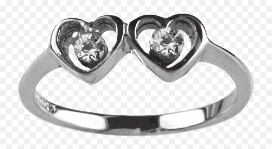 Download Hd 1 Mm Double Heart - Engagement Ring Transparent Solid Png,Double Heart Png