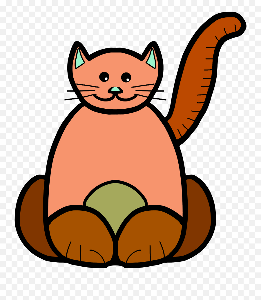 The Drawing With A Cute Cat - Kat Tekening Png,Cute Cat Transparent