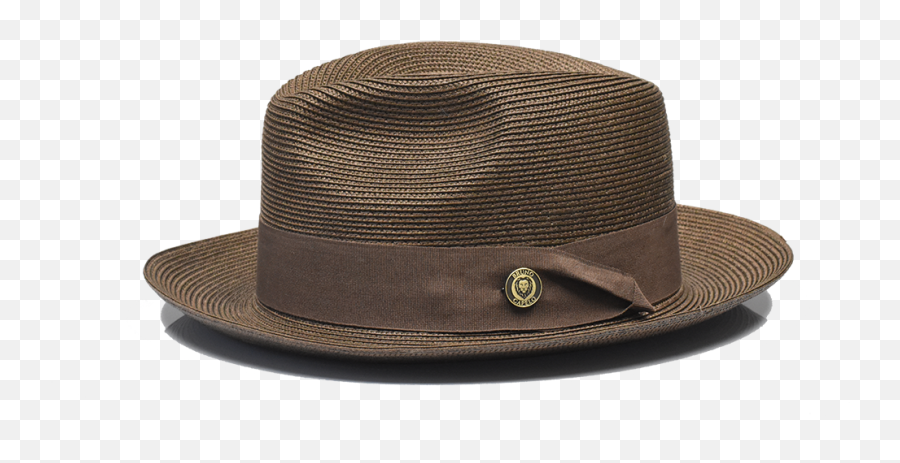 Bruno Capelo Dark Brown Fedora Braided Straw Hat Fn - 825 Solid Png,Straw Hat Transparent