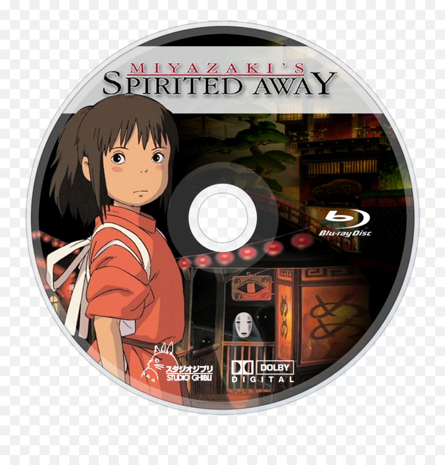 Spirited Away Bluray Disc Image - Spirited Away Dvd Label Anime Movie Poster Art Png,Spirited Away Transparent