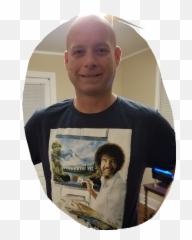 Put His Face In Place Of Bob Ross - Crew Neck Png,Bob Ross Transparent Background