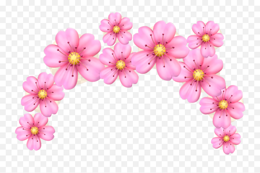 Download Pink Flower Crown Emoji Pinkfloweremojicrown - Flower Crowns Emoji Png,Transparent Flower Emoji