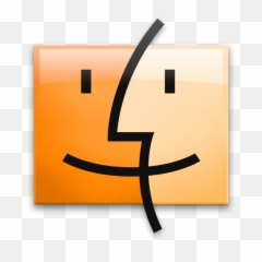 15 Finder Leopard Orange Icon 512x512px - Mac Os X png