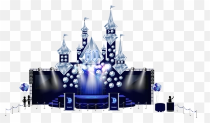 Disney Castle Png Blue - Chapel Transparent Cartoon Jingfm