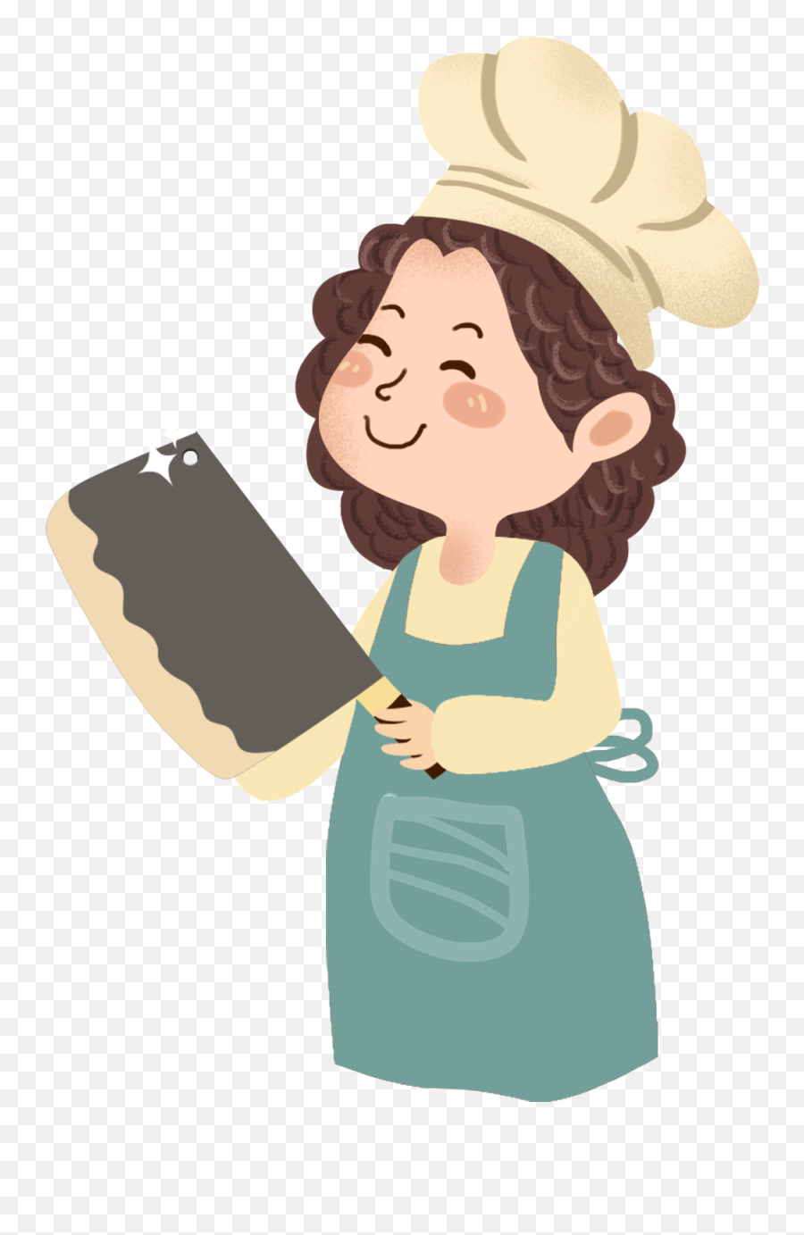 Fresh Cute Kitchen Knife Png And Psd - Mujer Chef Animado Png,Cartoon Knife Png