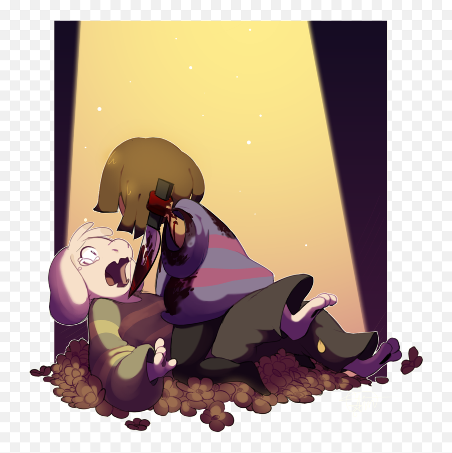 Asriel And Chara Sad Transparent Png - Free Download On Tpngnet Sad Chara Undertale Fanart,Undertale Folder Icon Heart