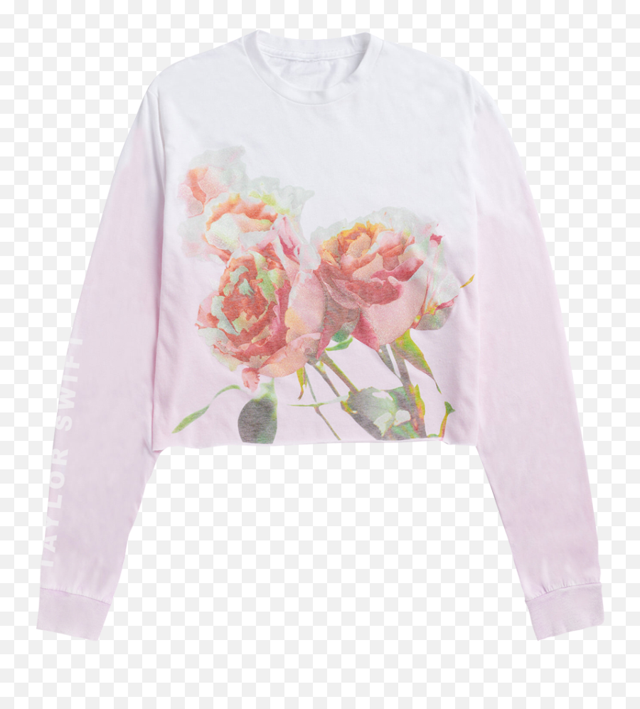 Taylor Swift Pink Color Fade Long Sleeve Crop Tee - Taylor Swift Me Merch Png,Taylor Swift Icon