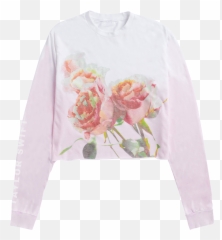 Taylor Swift Pink Color Fade Long Sleeve Crop Tee - Me Merch png