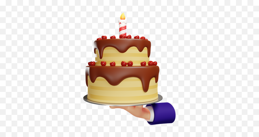 Hand Holding Cake 3d Illustrations Designs Images Vectors - Transparent Background Birthday Cake Png 3d,Emoji Cake Icon