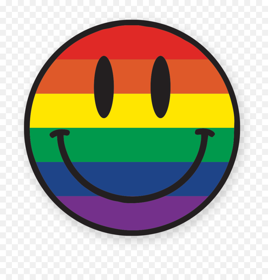 Stickie Bandits Sticker Smile Rainbow - Smiley Lgbt Png,Bandit Icon