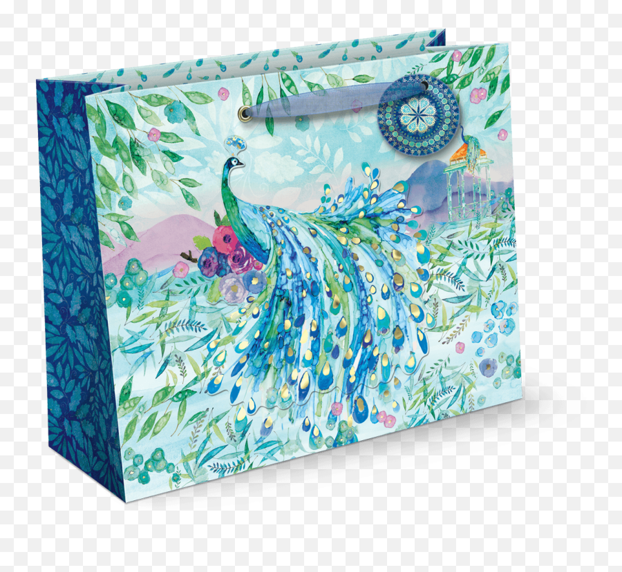 Pagoda Peacock Large Gift Bag - Box Full Size Png Download Peafowl,Gift Bag Png